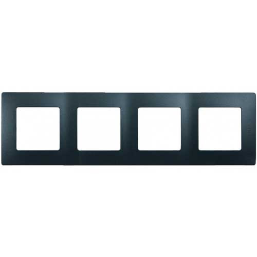 Рамка четырехместная Legrand Etika антрацит