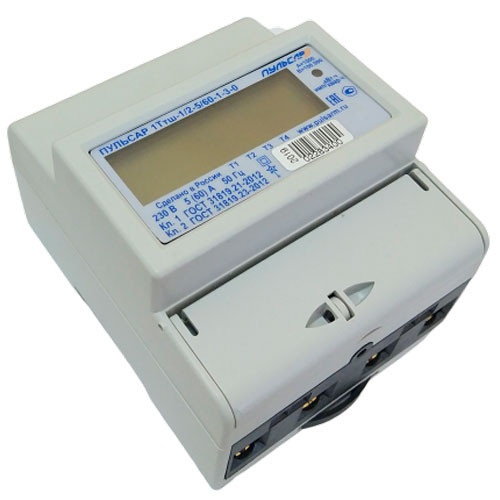 Счетчик Электрический однофазный 5-60 А ПУЛЬСАР электронный индикатор