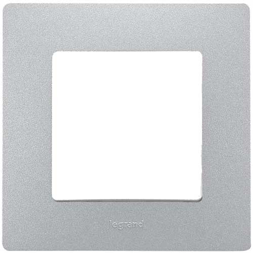 Рамка одинарная Legrand Etika алюминий