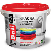 Краска латексная DALI для кухни и ванной влагостойкая биозащитная 9 л