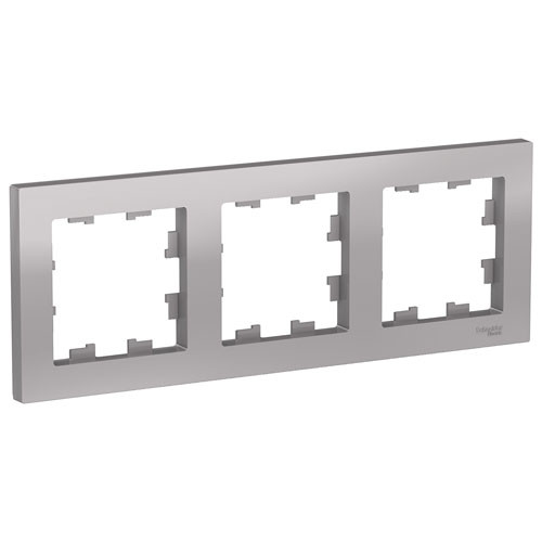Рамка тройная Schneider Electric AtlasDesign алюминий 