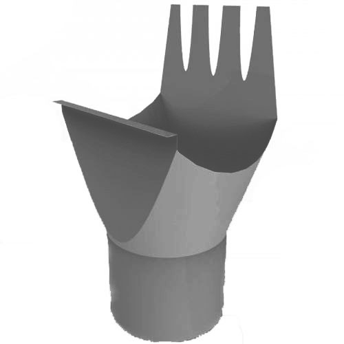 Воронка водосточная выпускная Серая (RAL 7024)