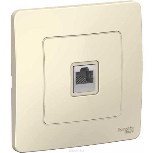 Розетка компьютерная СП Schneider Electric Blanca молочный 