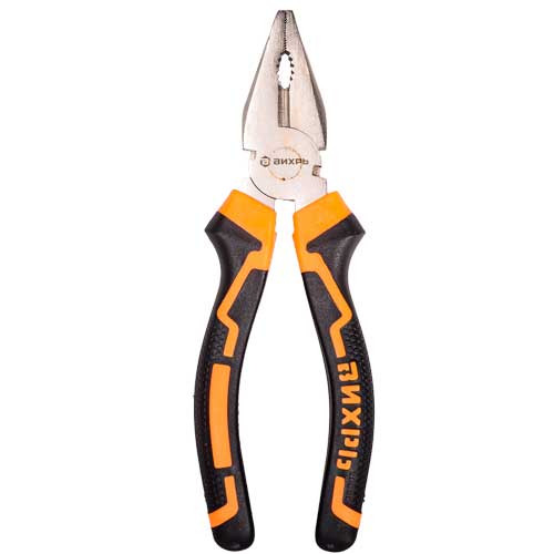 Пассатижи 200 мм. никелированные двухкомпонентная рукоятка Вихрь