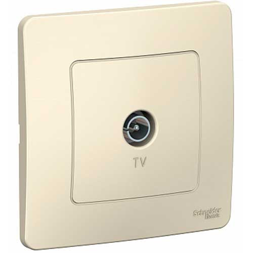 Розетка TV СП Schneider Electric Blanca молочный 
