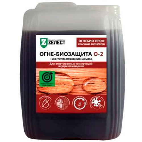 Огнебиозащита О-2 для наружных и внутренних работ (12 кг) Зелест