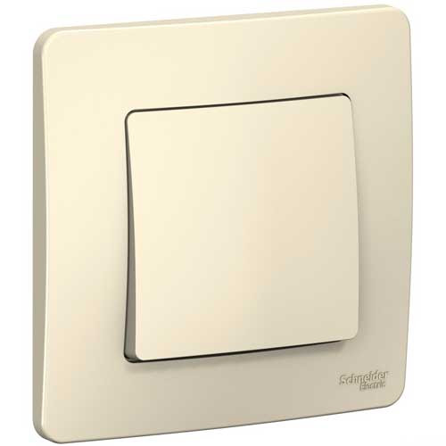 Выключатель одноклавишный СП Schneider Electric Blanca молочный 