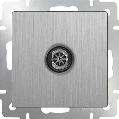 Розетка TV СП Werkel серебряный рифленый