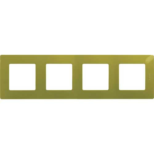 Рамка четырехместная Legrand Etika зеленый