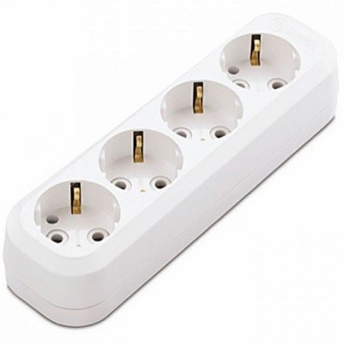 Розетка для удлинителя 4 гнезда с заземлением