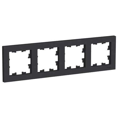 Рамка четырехместная Schneider Electric AtlasDesign карбон