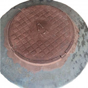 Люк канализационный с конусом D 1000 коричневый (1,5т)