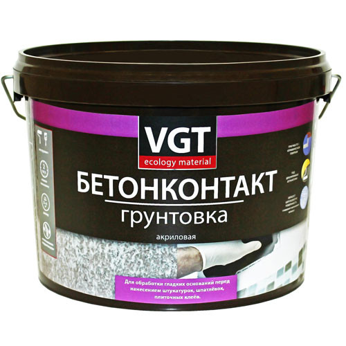 Грунтовка акриловая ВД-АК-0301 бетоноконтакт Vgt 3 кг