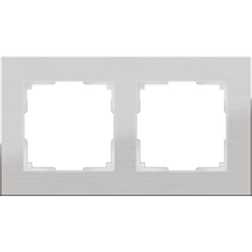 Рамка двойная Werkel Aluminium алюминий