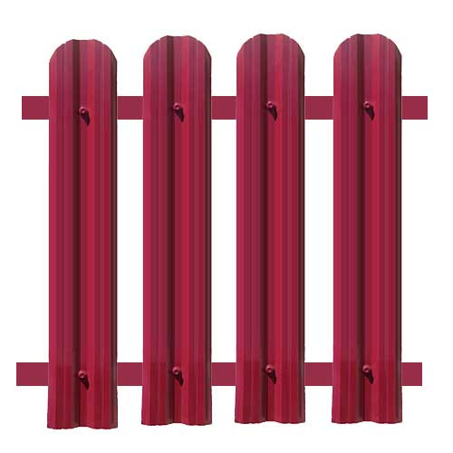 Штакетник металлический фигурный (М) вишня 1,8 м