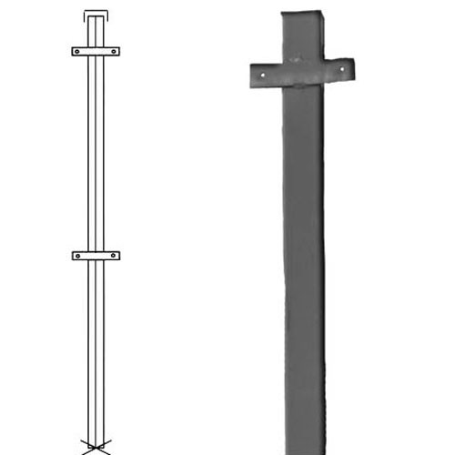 Столб 50*50*2400 с планкой квадратный