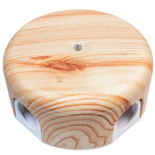 Коробка распределительная ретро d78 мм. ЛИЗЕТТА  ABS-пластик карельская сосна Bironi