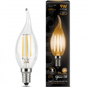 Лампа светодиодная Filament Свеча на ветру E14 9Вт 2700К GAUSS