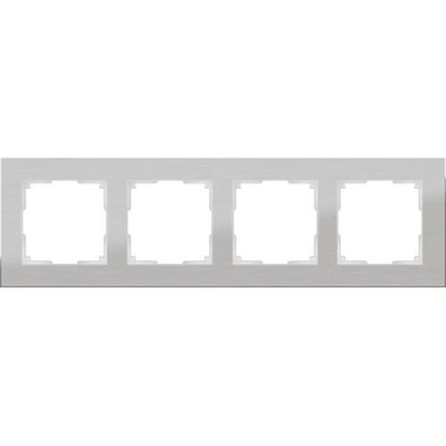 Рамка четырехместная Werkel Aluminium алюминий