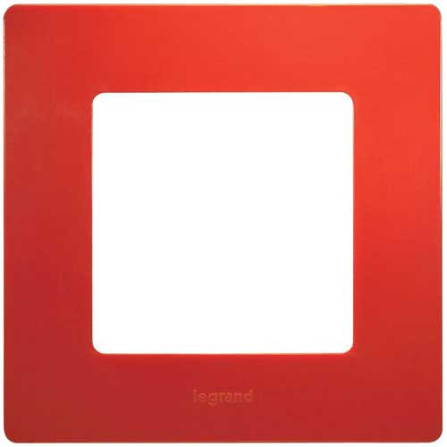 Рамка одинарная Legrand Etika красный